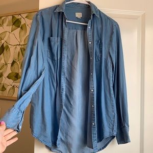 Soft “jean” long sleeve shirt XS